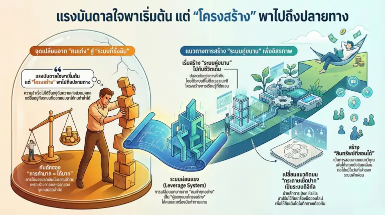 Read more about the article คู่มือการสร้าง “ระบบผ่อนแรง” เพื่ออิสรภาพทางการเงิน สำหรับคนไม่มีเวลา