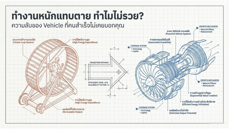 Read more about the article ทำงานหนักแทบตาย ทำไมไม่รวย? ความลับของ Vehicle ที่คนสำเร็จไม่เคยบอกคุณ