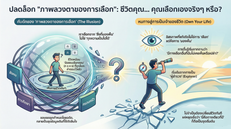 Read more about the article คุณกำลังใช้ชีวิตที่ “เลือกเอง” จริงไหม?