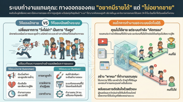 Read more about the article ถ้าคุณไม่ต้องขาย… แล้วระบบมันทำงานยังไง?
